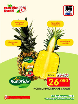 Promo buah nanas 17 September 2025. (instagram superindo)